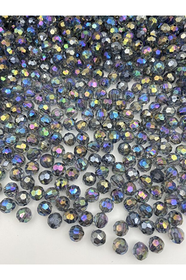 10mm Smoked/Grey Honeycomb Model Acrylic Beads, Jewelry Making Hobby Bag Beads (100Gr,~200 Pieces)