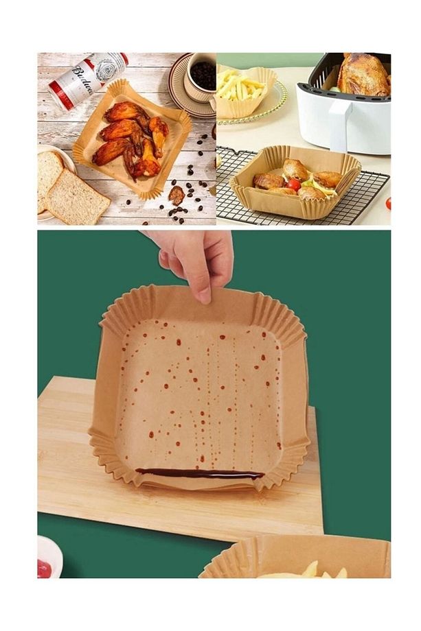 Dn-00107 Airfryer Pişirme Kağıdı Kare 50 Adet -77 - 2