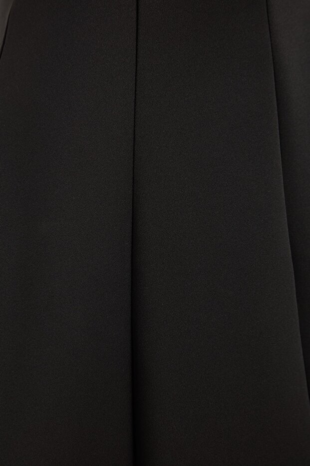 Czarna spódniczka Skater Mini Flounce z dzianiny TWOAW24ET00215 - 7