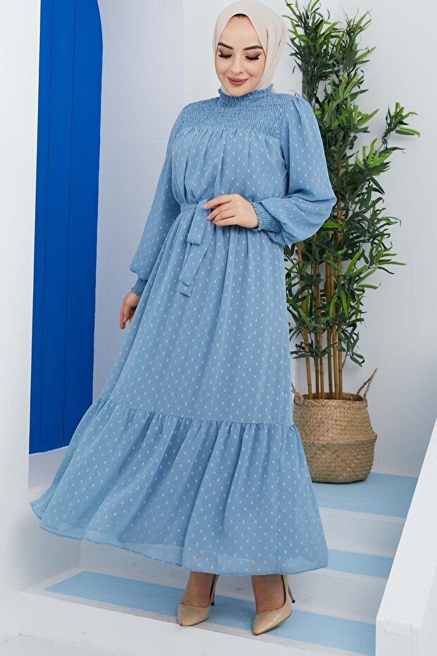 PonPon Elbise - Mavi - 1