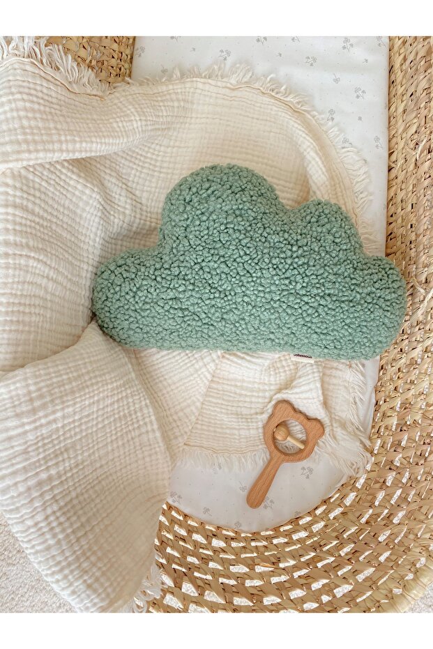 Teddy Cloud Pillow Green - 1