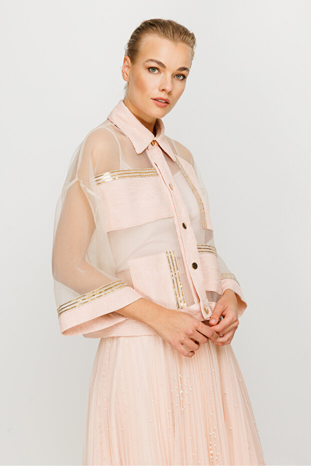 Payet Şeritli Kısa Ceket - 3