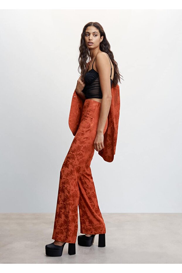 Dökümlü Jakar Pantolon - 6