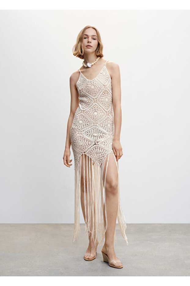 Püsküllü Kroşe Elbise - 2