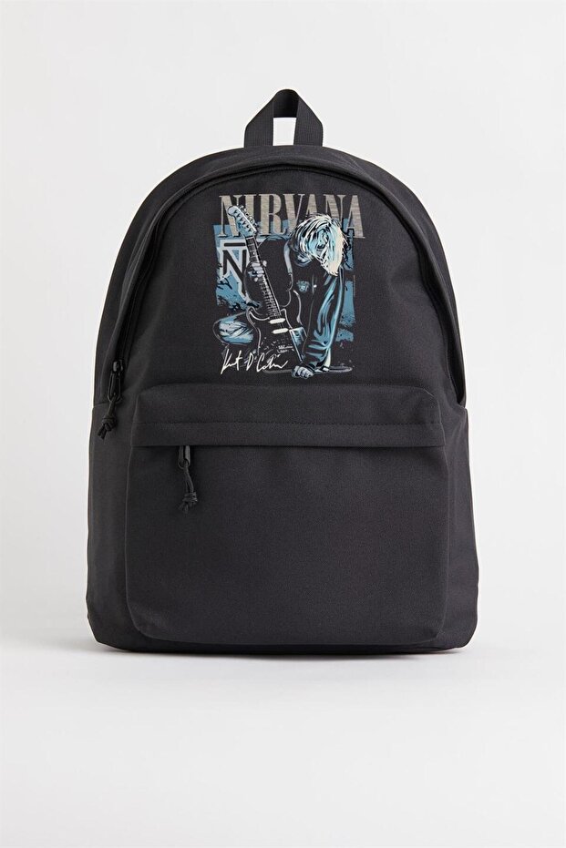 Nirvana Poster Printed Unisex Backpack - 2
