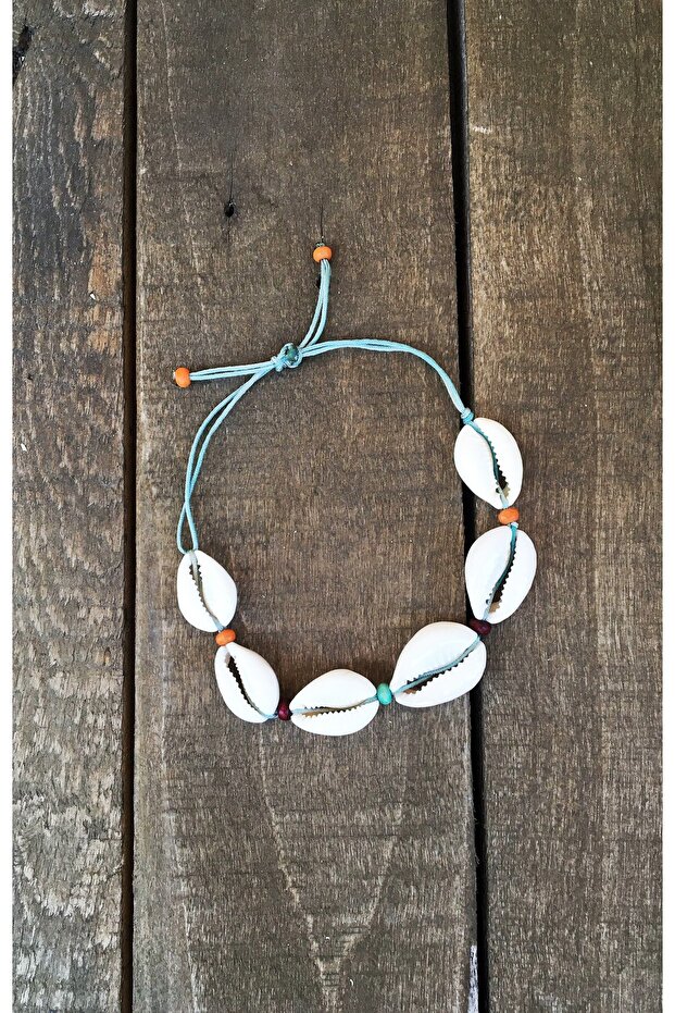 Beaded Real Seashell Bracelet (TURQUOISE STRING) - 6