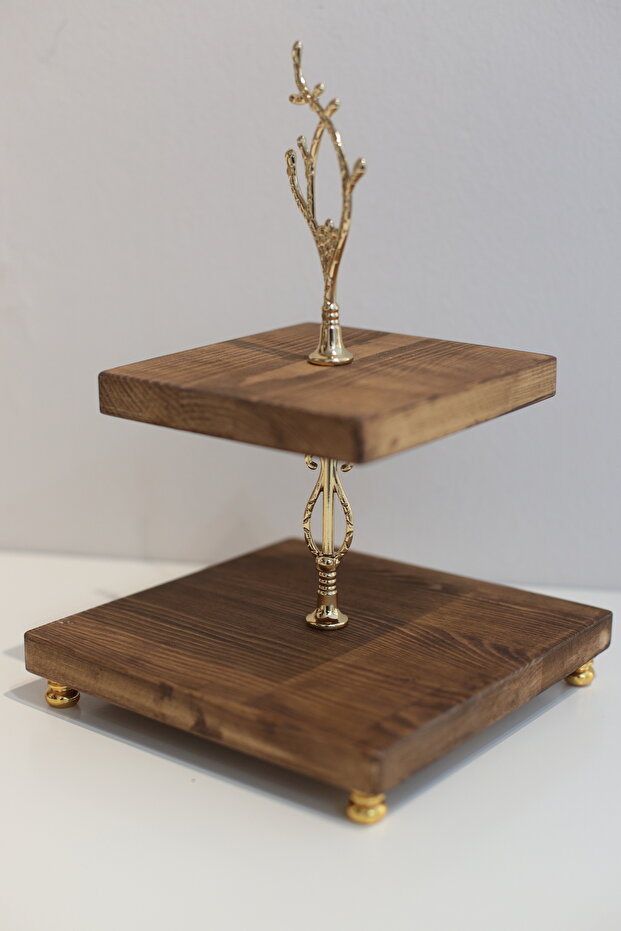 katlı ahşap sunumluk - 1