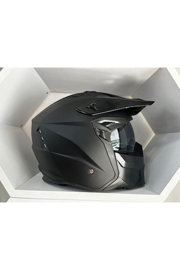 Kask Sway X1-X Seul Çene Çıkan Kask Mat Siyah - 3