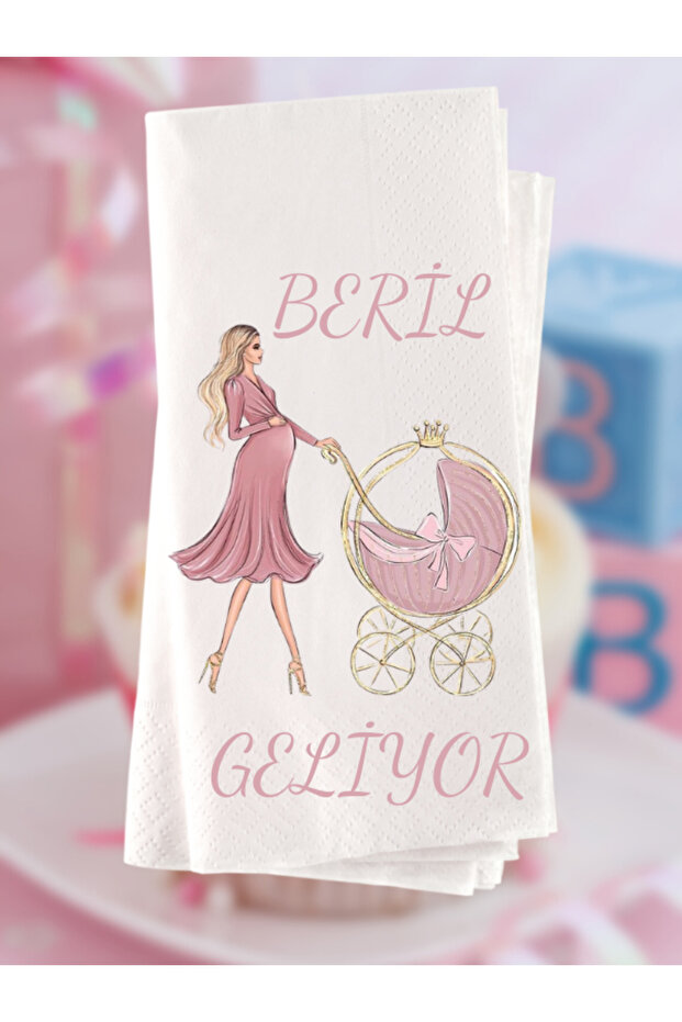Baby Shower Temalı Baskılı Peçete 20 Adet - 1
