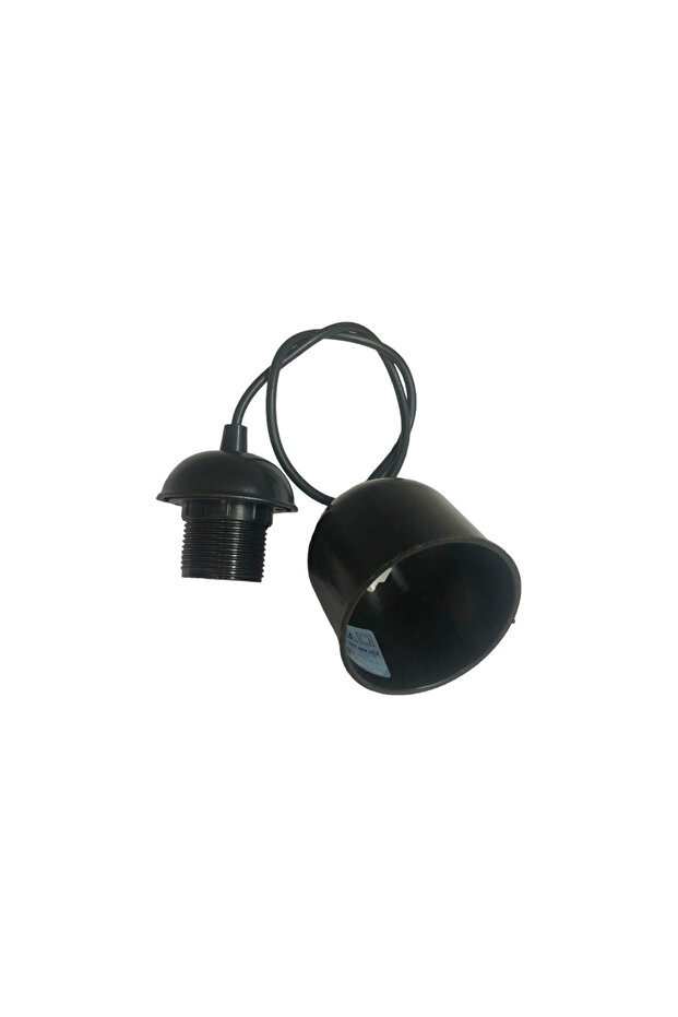 Kablolu sarkıt e27 duylu e-27 kablolu duy e 27 duylu kablolu sarkıt tesisatı siyah - 2