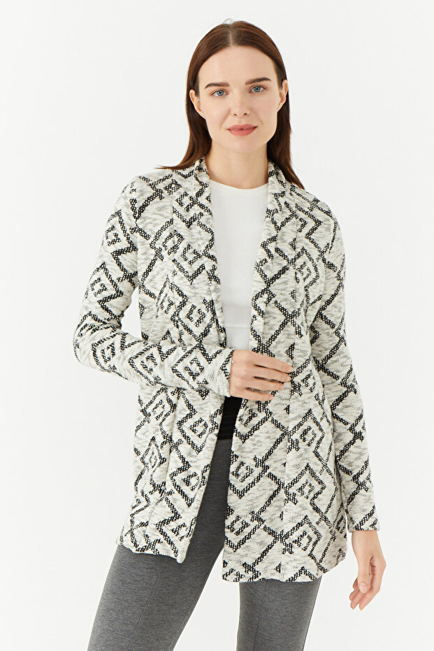 Patterned Cardigan - 1