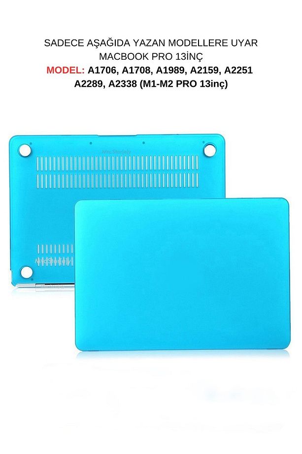 Macbook Pro M1-m2 Kılıf 13inç A1706 A1708 A1989 A2159 A2251 A2289 A2338 Ile Uyumlu Mat - 1