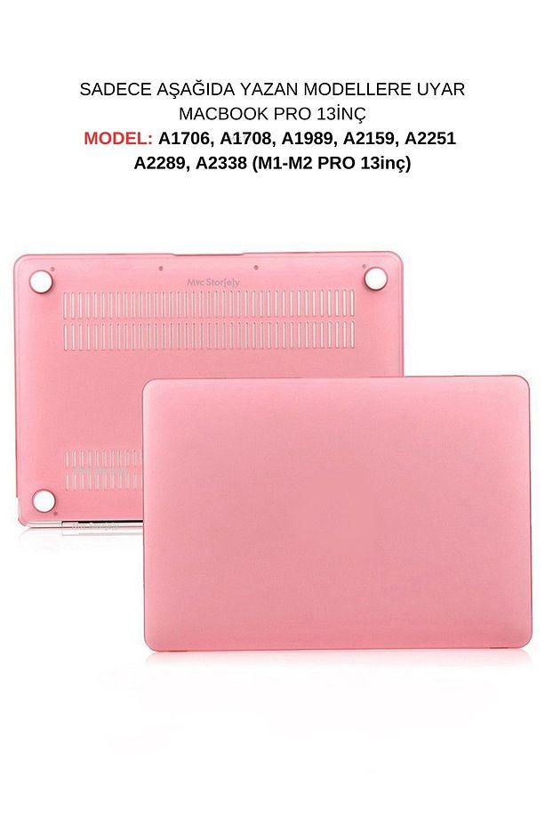 Macbook Pro M1-m2 Kılıf 13inç A1706 A1708 A1989 A2159 A2251 A2289 A2338 Ile Uyumlu Mat - 1