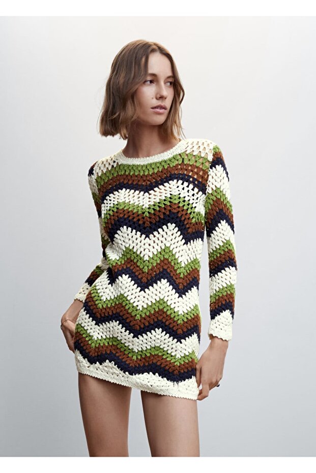 Kroşe Mini Elbise - 1