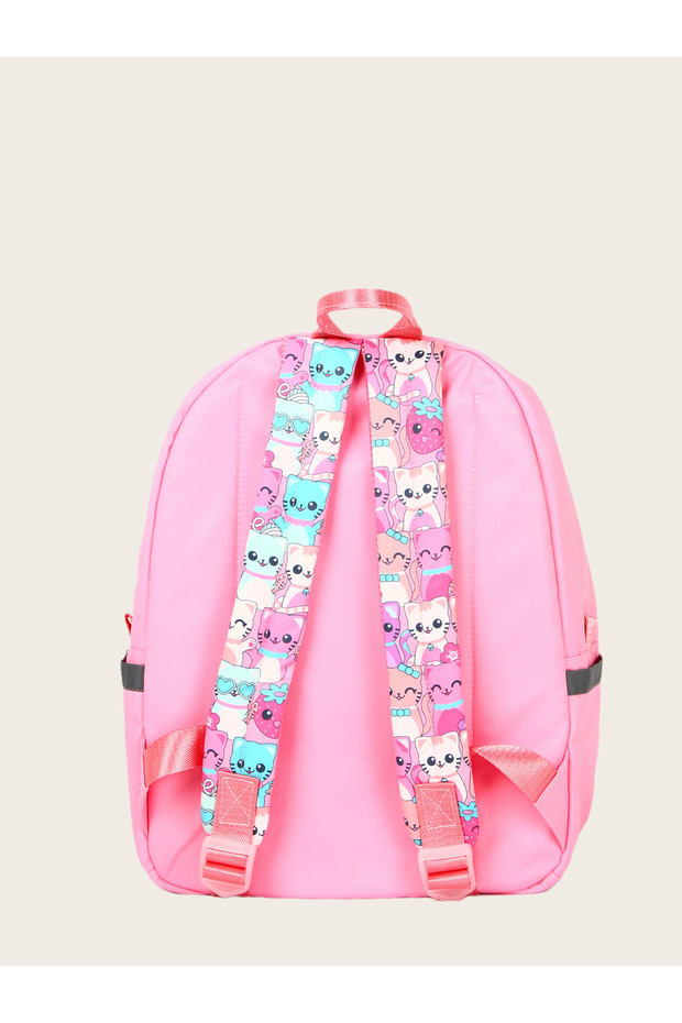 حقيبة ظهر اثنان في واحد - قطة وردية - 4