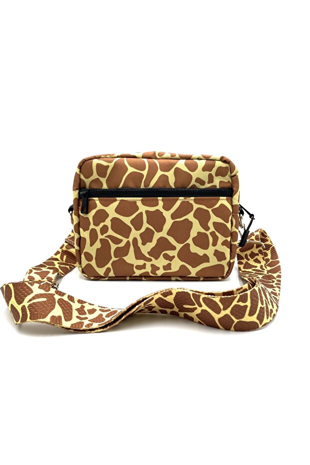 Giraffe Patterned Shoulder Bag/portfolio - 3
