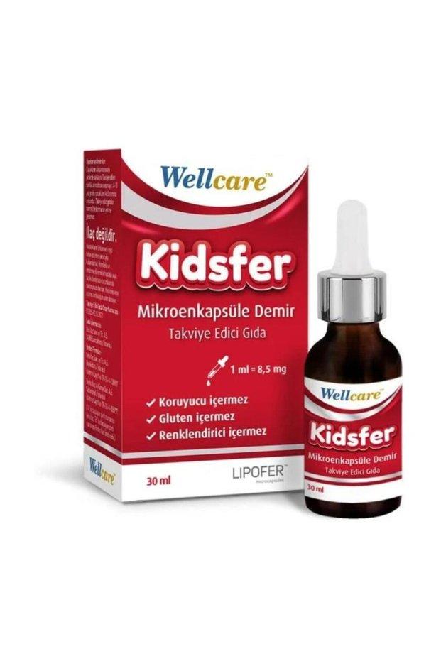 Kidsfer 8.5 Mg/ml 30 Ml Bottle - Microen Capsule Food and Drop Supplement Containing Iron