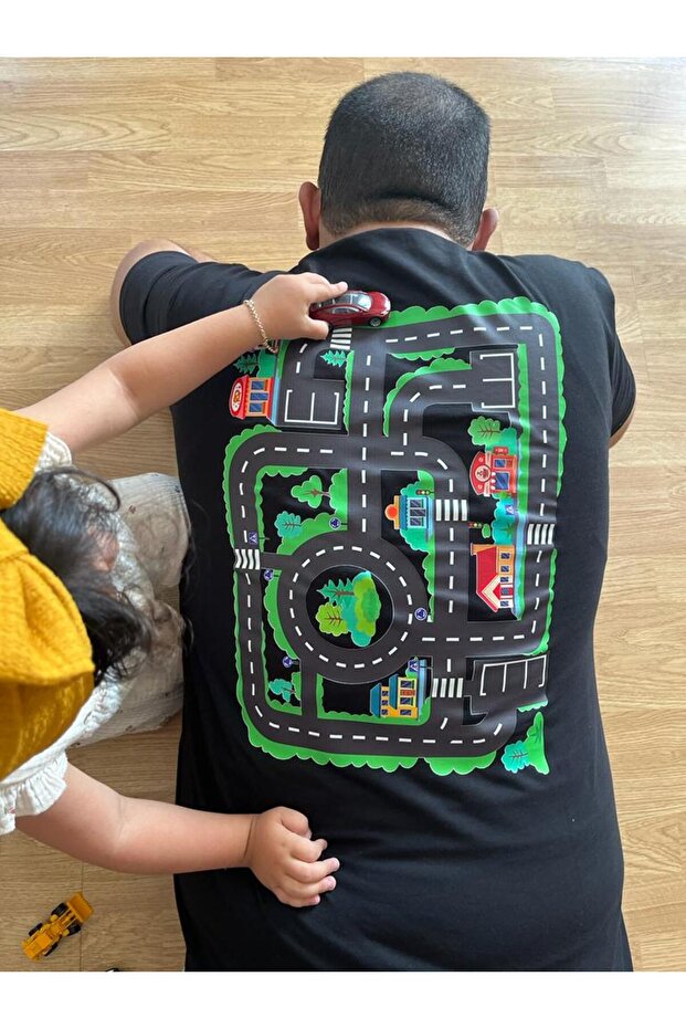 ROAD MATTE CAR DRIVING ROAD PRINTED T-SHIRT