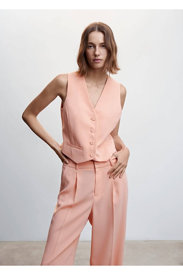 Wideleg Kumaş Pantolon - 7