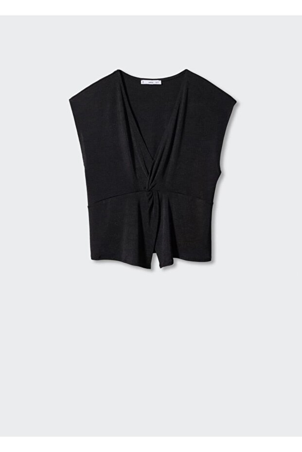 Düğüm detaylı tişört - 3