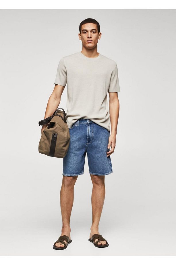 Regular Fit Denim Bermuda Şort - 2