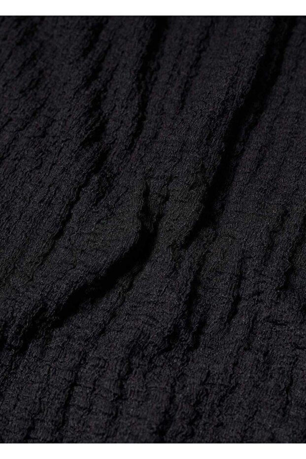 Dokulu Mini Elbise - 6