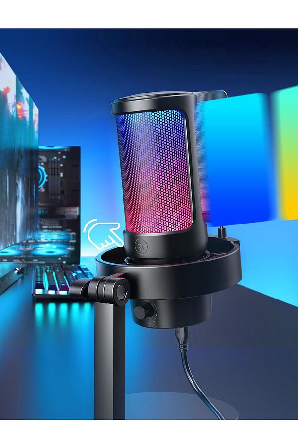 Ampligame A8 Usb Twitch Youtuber Yayıncı Oyuncu  Bilgisayar Rgb Mikrofonu - 3