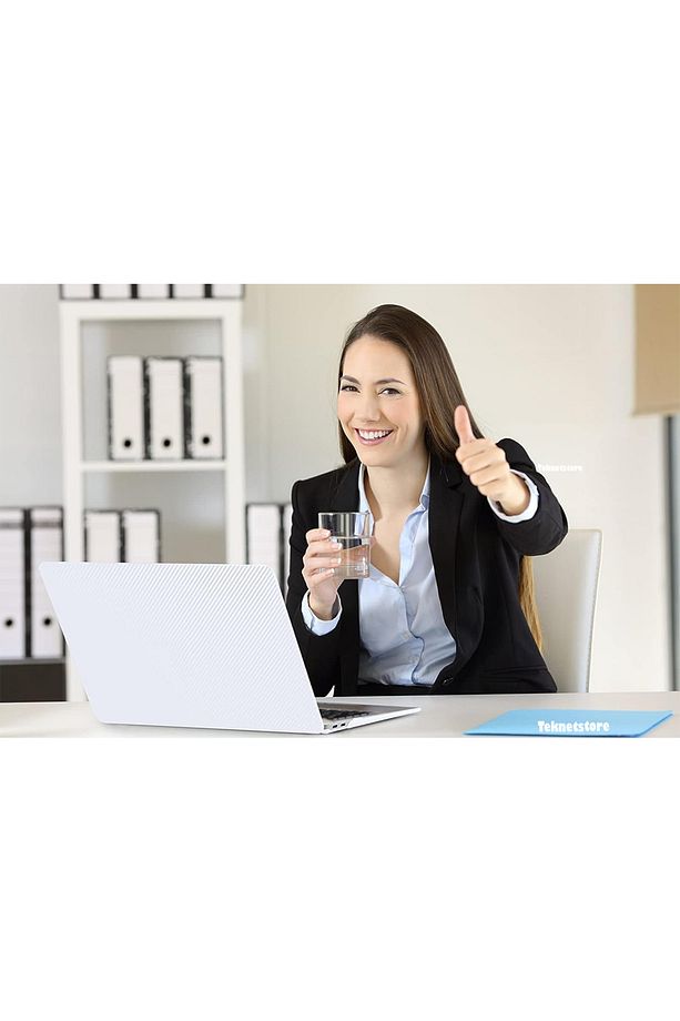 Apple Macbook Air 13.6 M2-m3-m4 Çip 2022/2024/2025 A2681 A3113 A3240 Kılıf Beyaz Karbon Koruma Kapak - 6