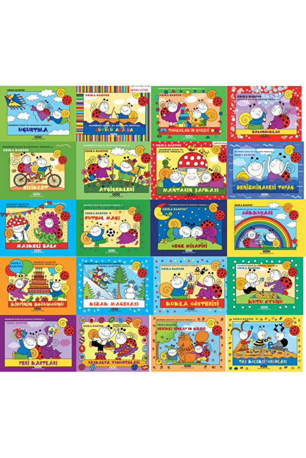 YKY - Uğurböceği Sevecen İle Salyangoz Resimli Hikaye Seti - 20 Kitap - 1