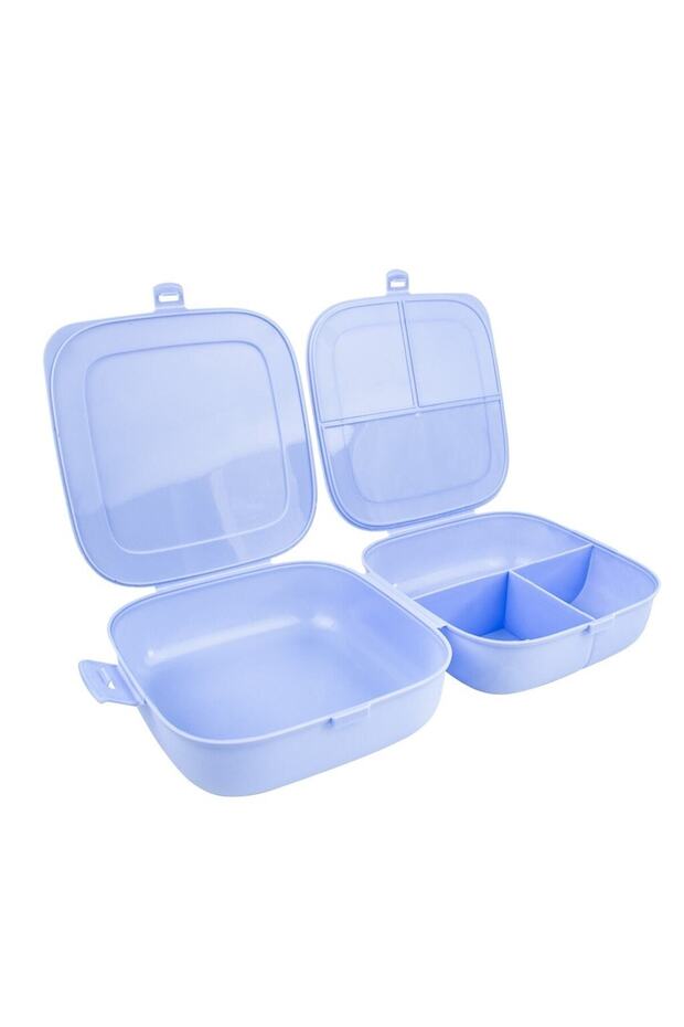 4 Compartment Double Covered Lunch Box Diet Container Storage Container Lunch Box - 1