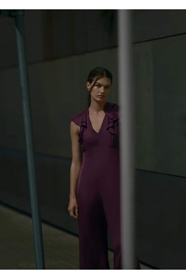 Sırtı Açık Volanlı Tulum - 7