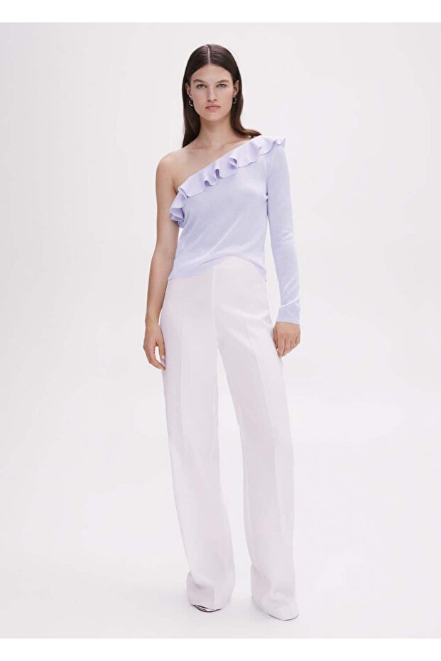 Asymmetrischer Pullover mit Schwungrad - 2