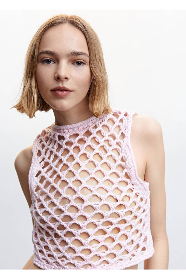 Bluza bez leđa sa perforacijom - 7