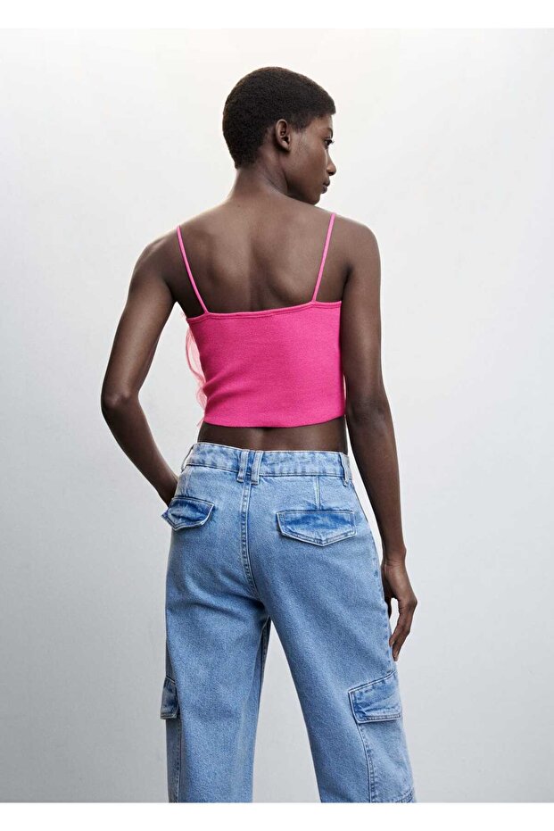 Kalp Yaka Şifon Bluz - 4