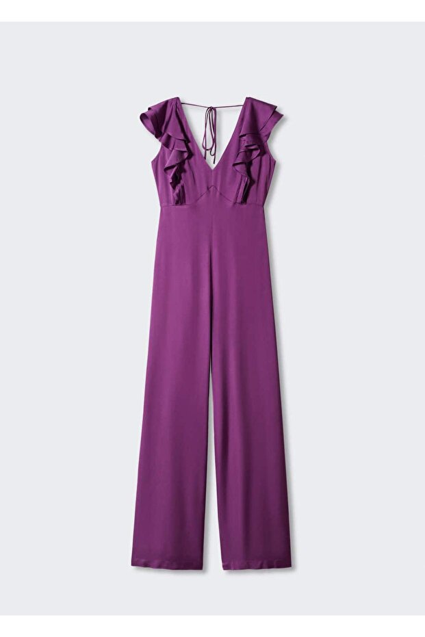 Sırtı Açık Volanlı Tulum - 3