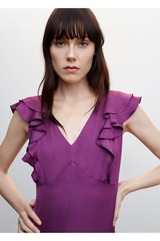 Sırtı Açık Volanlı Tulum - 6