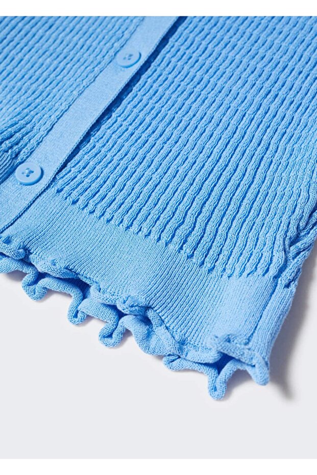 Düğmeli Triko Hırka - 6