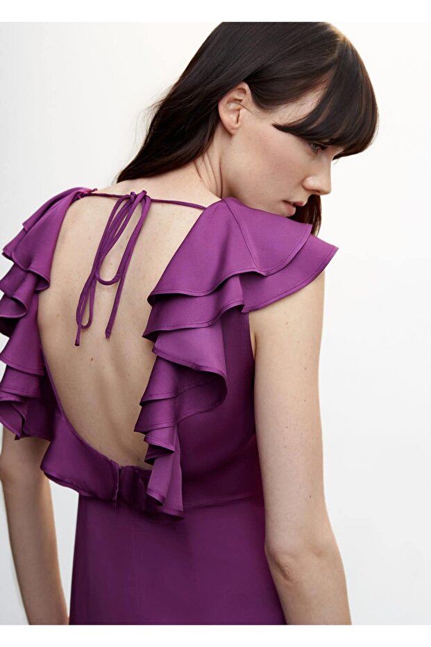 Sırtı Açık Volanlı Tulum - 8