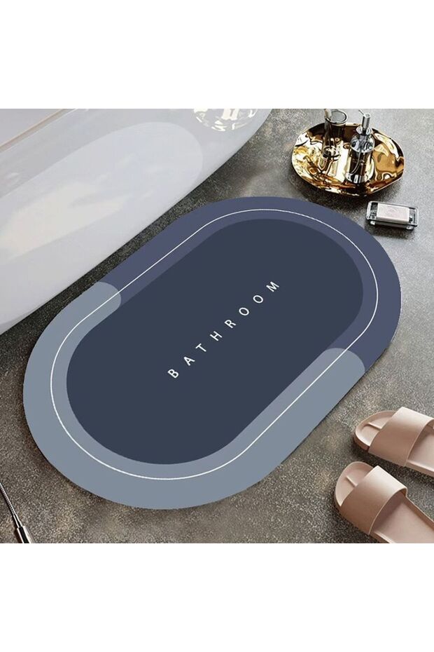 Magic super water absorbent non-slip base bathroom mat, ablution mat oval mat 40 x 60