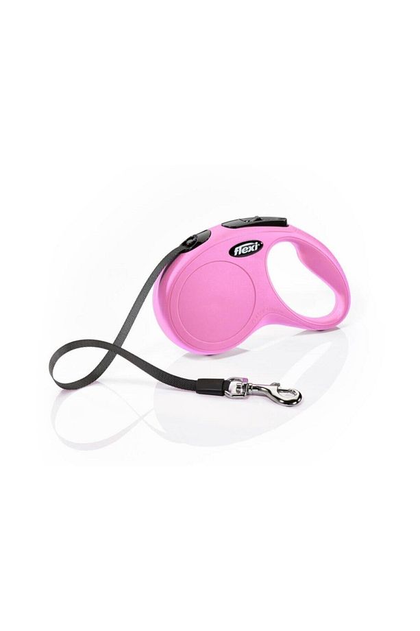 New Classic Otomatik Şerit Köpek Gezdirme Tasma S Pembe 5 mt - 1
