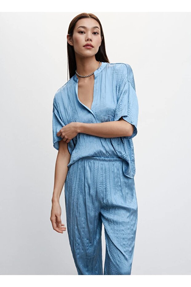 Pilili Saten Pantolon - 1