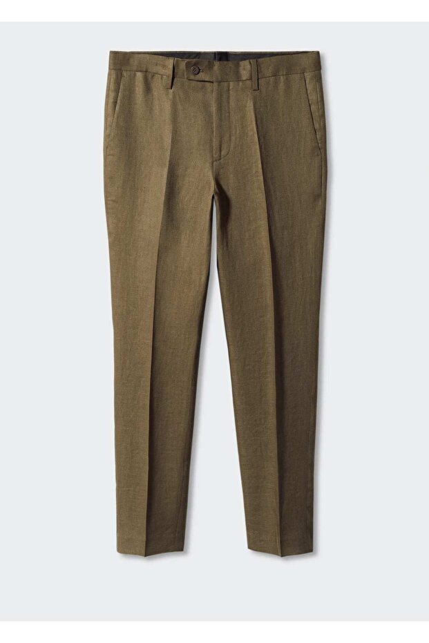 %100 Keten Pantolon - 3