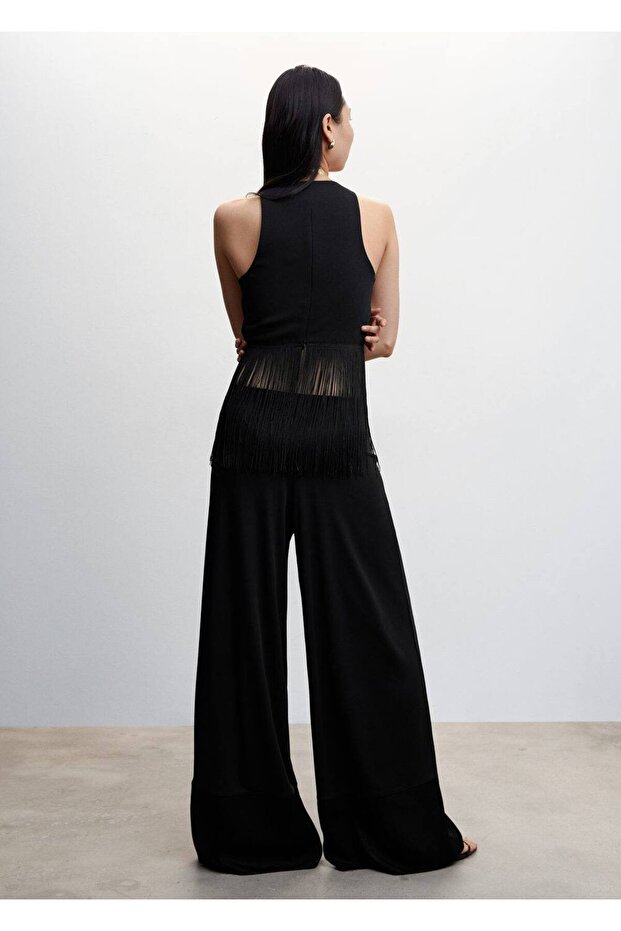 Püsküllü Kısa Bluz - 4