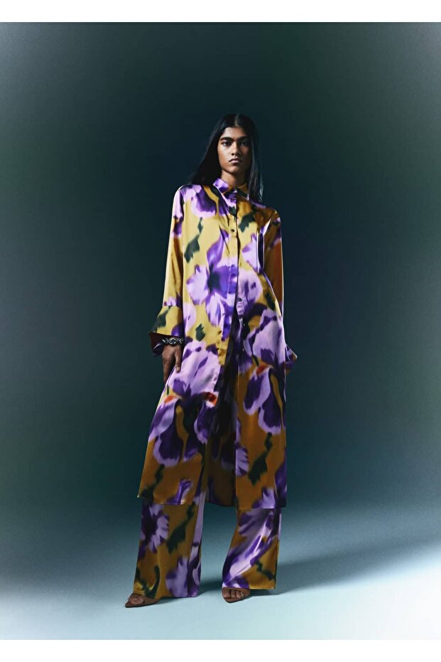 Çiçekli Palazzo Pantolon - 7