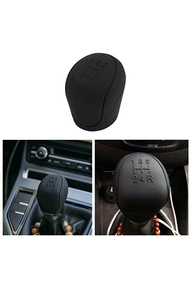 Universal Black Silicone Manual Gear Shift Knob Case Black Gear Shift Knob Case