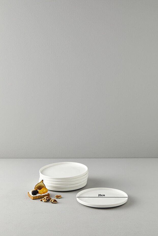 Pera 20cm 6-Piece Porcelain Cake Plate