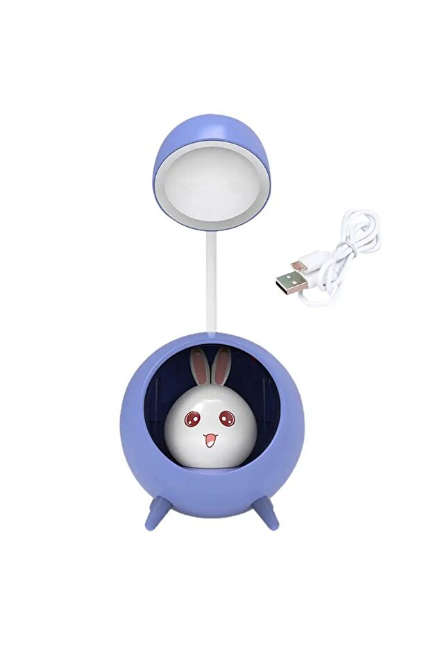 Sevimli Tavşanlı Mini Masa Lambası - 3