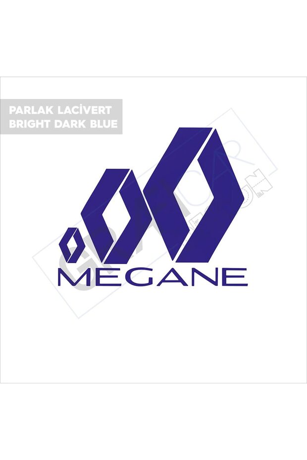 مجموعة ملصقات غطاء شعار Renault Megane 3/حقيبة مكياج متوافقة مع 2013/أزرق داكن لامع