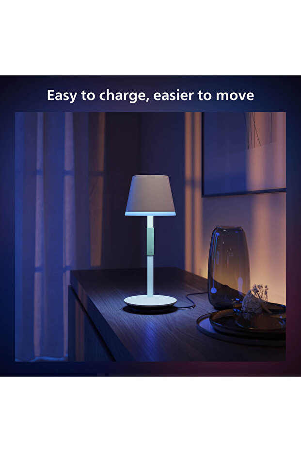 Hue Go Belle Taşınabilir Masa Lambası - Beyaz - 4