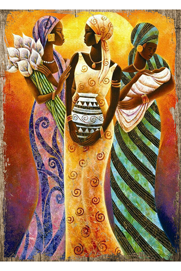Afrikalı Kadınlar Mdf Tablo - 1